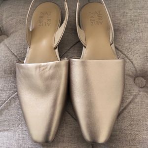Naturalizer Kerrie Sling back metallic flat shoe